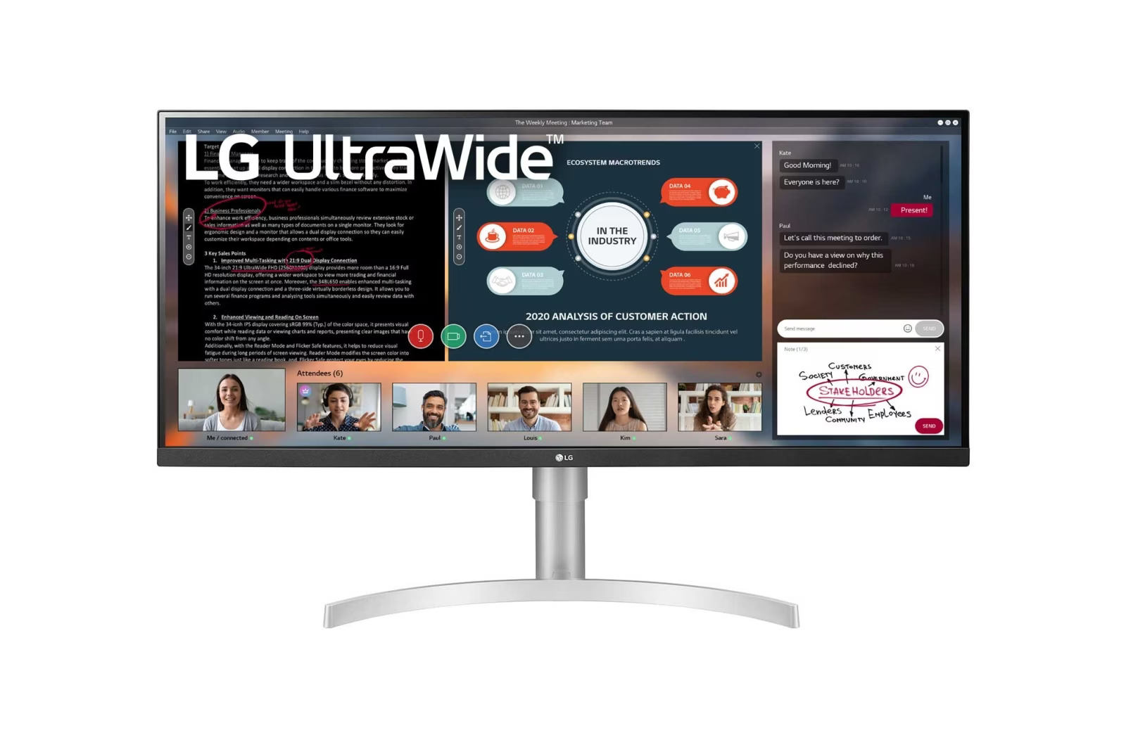 LG monitor 34" FullHD UltraWide - 34WN650-W