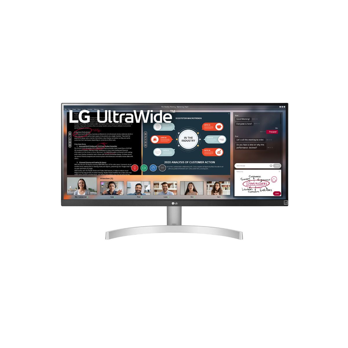 LG monitor 29" FHD - 29WQ600-W